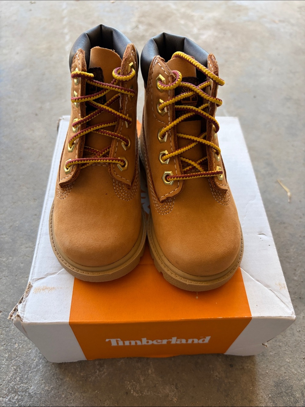 Timberland Kids Wheat Tan Lace-Up Boots